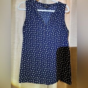 41 Hawthorn Navy Polka Dot Sleeveless Top